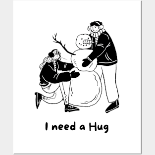 I need a hug at christmas Posters and Art